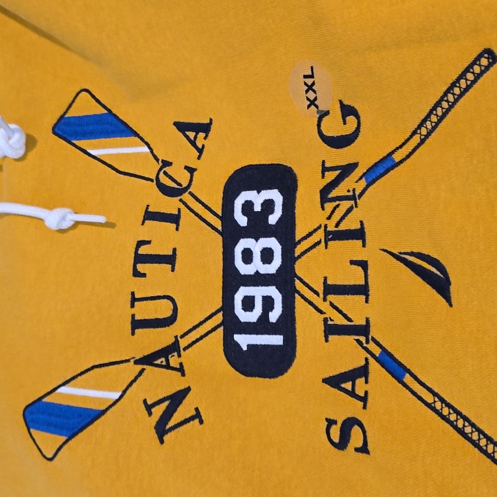 Nautica Mustard Hoodie with Sailing Design.Brand New Without Taggs - Picture 3 of 4